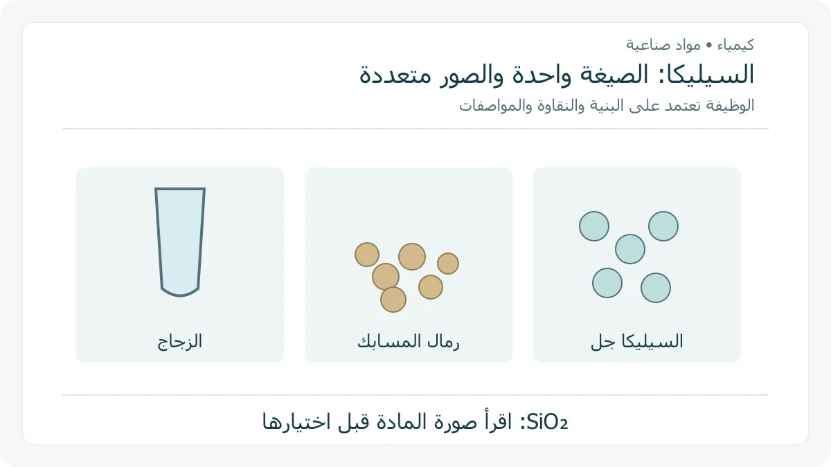 ثلاث بطاقات أصلية لاستخدام مواد غنية بالسيليكا في الزجاج ورمال المسابك وحبيبات تجفيف الرطوبة